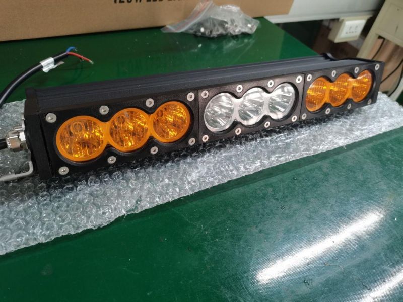 30W 90W 120W 150W 180W LED Dual Color Spot Flood Amber White Light Bar