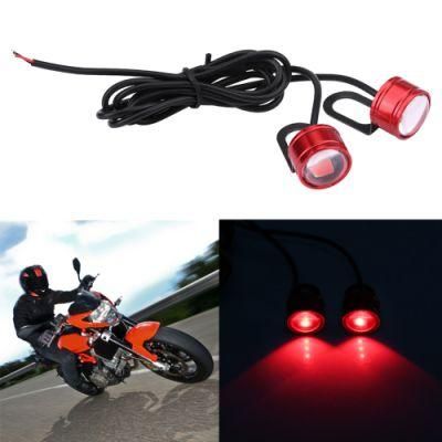 2PCS Motorcycle Brake Strobe Warning Decorative Lights Mirror Rear