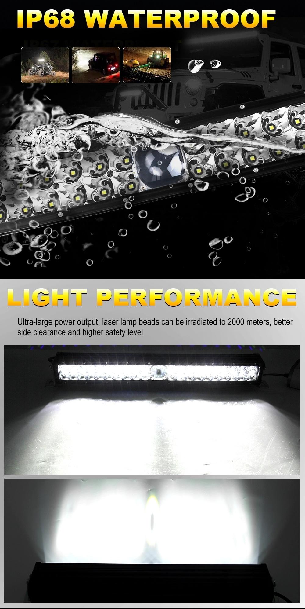 Hot Sale 1000m Lighting Super Bright 8d Driving LED Light Bars Truck Offroad, 2 Rows 4X4 14 22 30 40 50 Inch Laser LED Light Bar