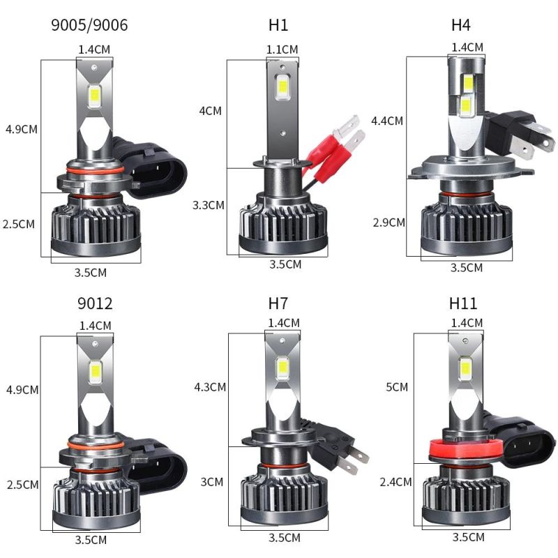 120W 18000lm LED Light Bulb G10 Copper Tube Heat Dissipation H4 H11 H7 Car LED Headlights 9006 H13 9005 Bulbs