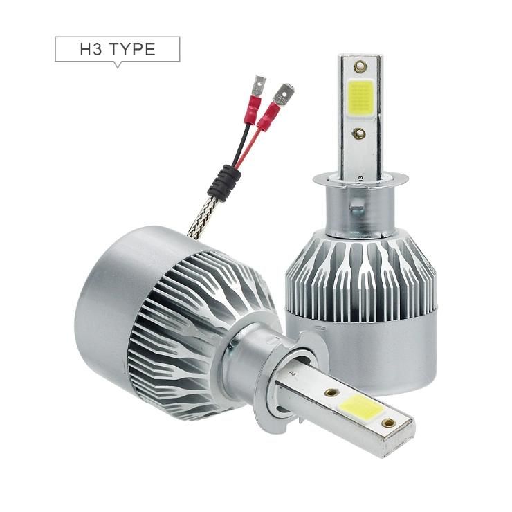 Manufacturer Wholesale C6 Car Headlight LED Car Bulb 880 881 9005 9006 9007 H1 H3 H4 H7 H11 6500K Coldwhite 12V 24V