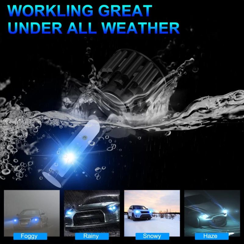 Powerful Super Bright LED Headlight Z3 H4 Auto Lamp Car Automobiles LED Head Lamp 12V 45W 8000K Blue Light 30000 Hours