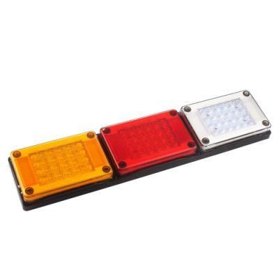 Good Supplier 12V 24V Adr Rectangle Three Color UV PC LED Trailer Truck Tail Light