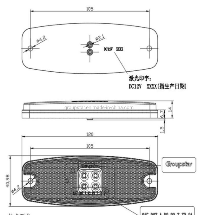 Good LED Auto Lamp Factory DC 12V LED Rear Position Marker Clearance Lamp for Truck Trailer