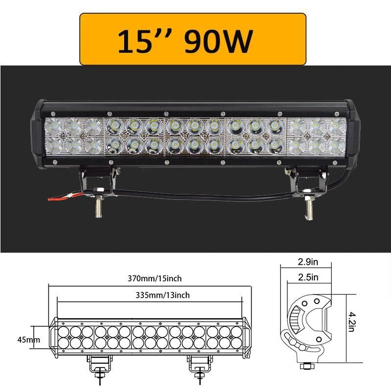 Carolyn 20′′126W LED Light Bar Truck Spare Parts Offroad LED Light Bar 22′′144W LED Work Light for Jeep Ford Car 4WD Truck SUV ATV