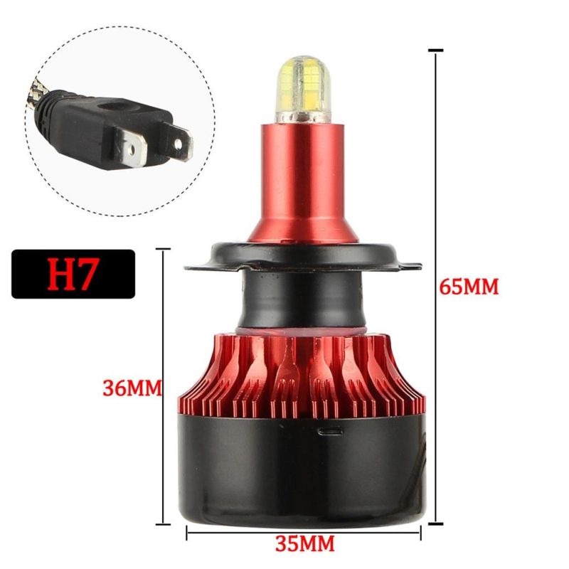 2020 8-Sides 3D LED Headlight Conversion Kit Bulbs 120W 18000lm High Power 6000K H7 360 Degree Waterproof for Most of Cars Motos