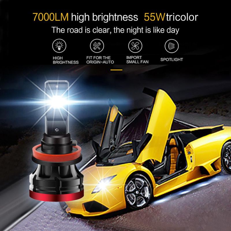 New Model D9s LED Headlight 9012 9005 9006 H1 H7 Bulb Car LED Lighting 55W 7035 LED Chips Auto Lamps LED Light Bulb