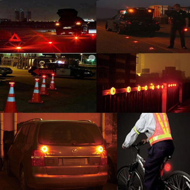 Car Visible Road LED Flare Flashing Rear Emergency Signal Warning 360 Degree LED Light for Vehicles Car Truck, Multiple Lights Modes Wbb13295