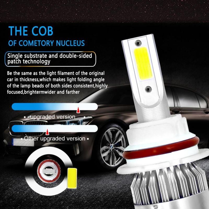 C6 LED Headlights, Headlights, Factory Direct Sales, Super-Concentrating and Super-Bright COB Light Source H11