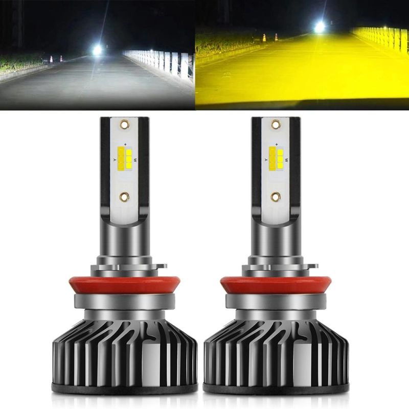 F2 C6 Manufacturer Wholesale H11 H4 H7 LED Car Headlight 8000lm 9005 9006 50W 6500K White Auto LED Light Bulb Lamp for Car Styling