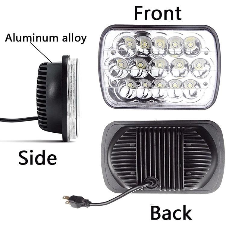 7X6 Hi/Low LED Beam Headlamp for Jeep Wrangler Yj Cherokee Xj Truck 5X7 Inch LED Headlights 45W