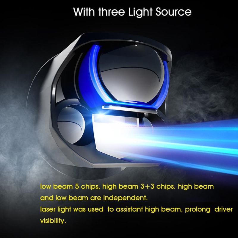 Sanvi Vietnam Hot Sale 3 Inch 12V 43W 6000K Car Auto Lighting Headlight System Lk3 Low and High Beam and Laser Beam Bulb Projector Lens Headlight Factory