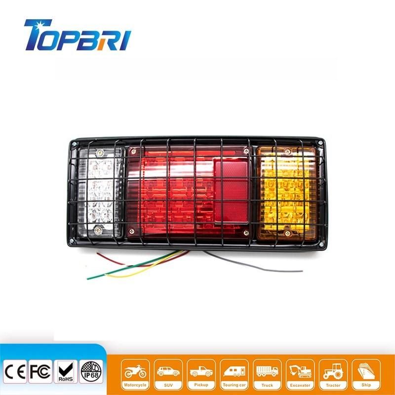 13.5inch Truck Trailer LED Stop Tail Rear Light with Mesher