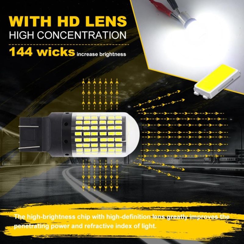 Carolyn 1156 1157 Brake Light T15 T20 Turn Sign Light 12V P21W Car LED Bulb 3030 27SMD LED Canbus Reverse Light