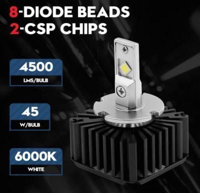 Replace D5s Xenon HID Headlight 10000lm Canbus Error Free D5s LED Headlight Bulb Conversion Kit