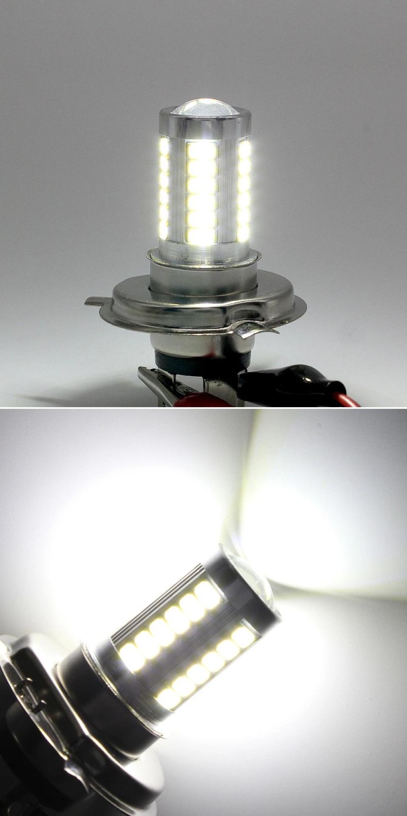 H4 LED Lamp Car Headlight Cold White 33 SMD 5730 Light Bulb Auto Automobile Fog Light Headlamp 12V DC