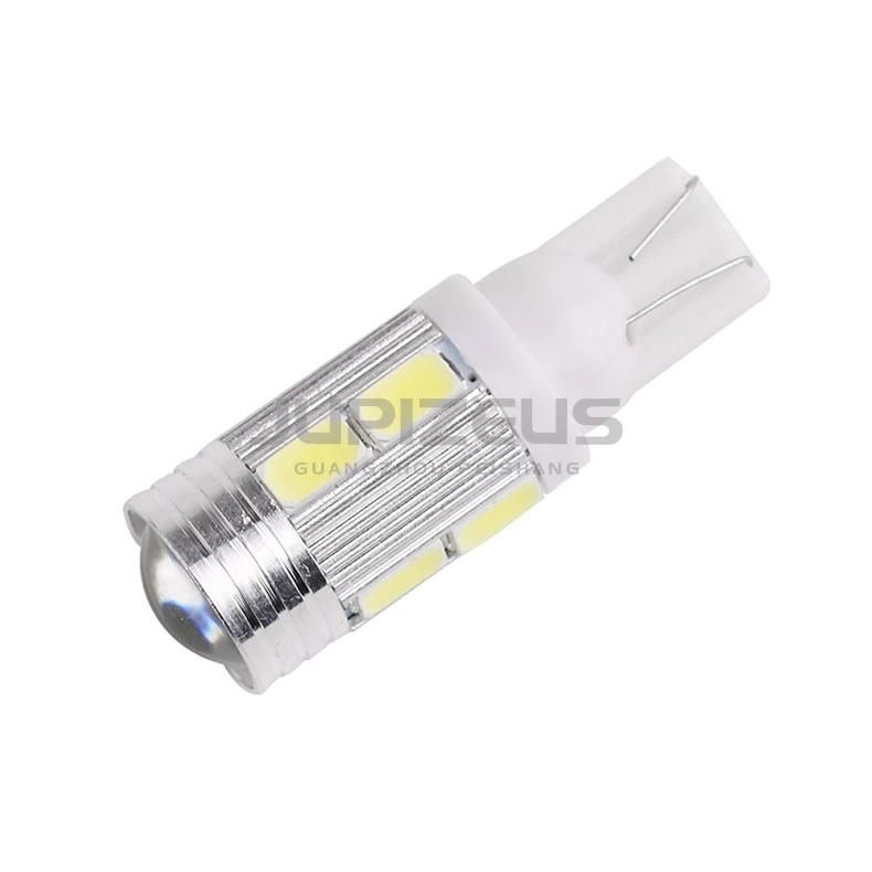 High Lumens Super LED Car Bulb T10 5630 10SMD License Plate Auto Light Lens LED for Auto 12V