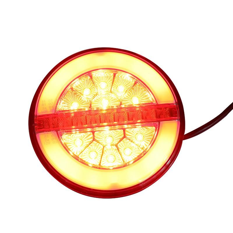 24V 5.5" LED Round Multi-Functional Modern Design Hamburger Lamp Rear Lamp LED Tail Lights Stop Turn Truck Tail Lights