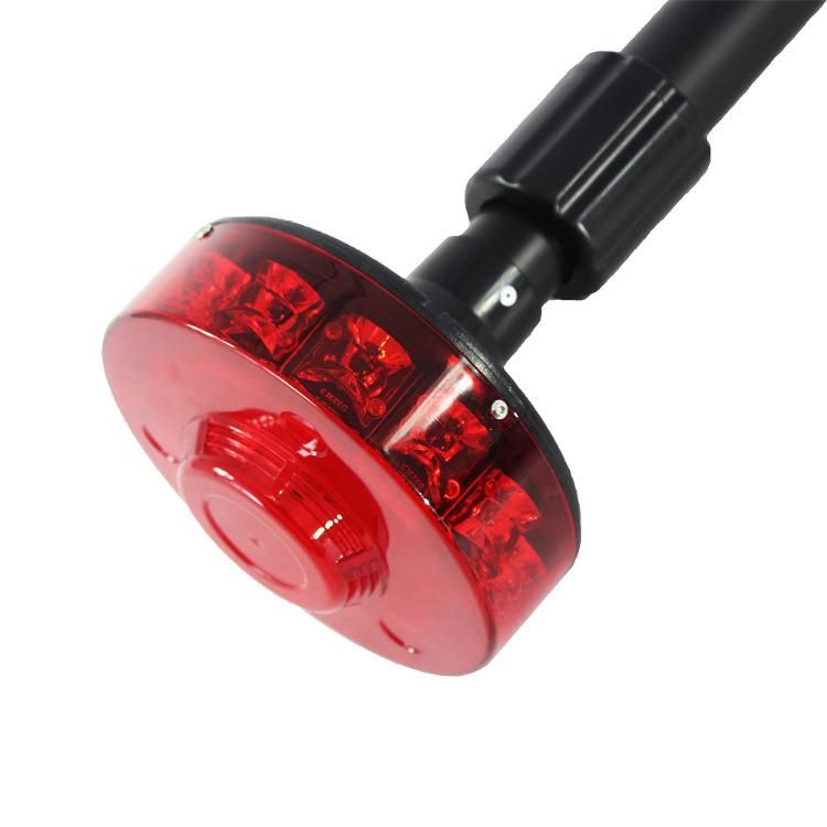 Red LED Patrol Pole Light Motorcycle Warning Strobe Rear Light Motor Bike Telescopic Pole Warning Light