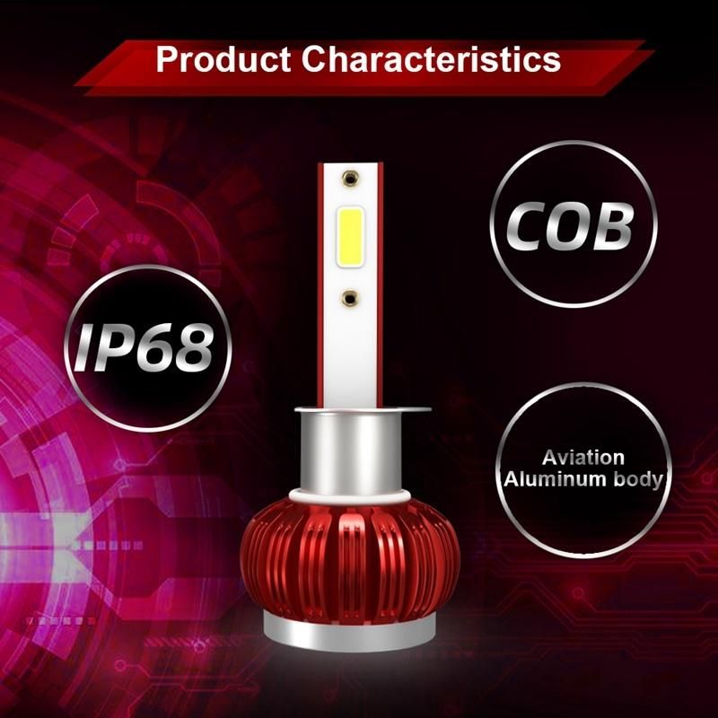 China Manufacturer High Power Super Bright Auto Bulb H1 H7 H11 9005 9006 9007 Car LED Headligh