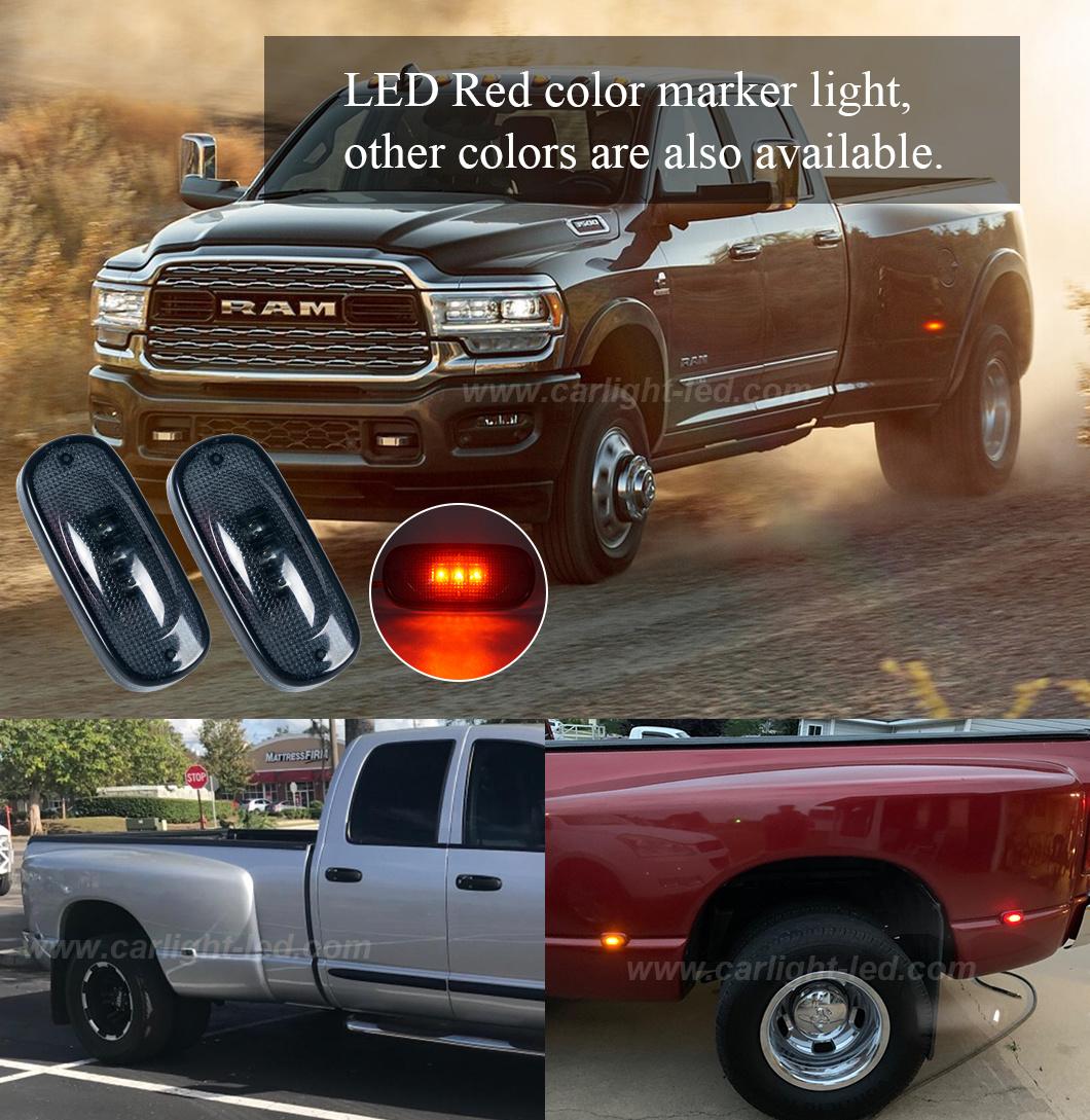 Grey Len Cab Bed Fender LED Side Marker Lamp