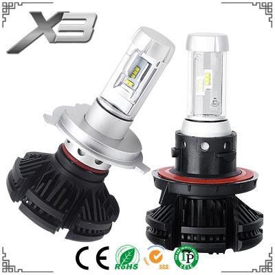 6000lm Auto Accessories LED Light Headlight Hi/Low Beam with Bulb Fog Lamp 3000K