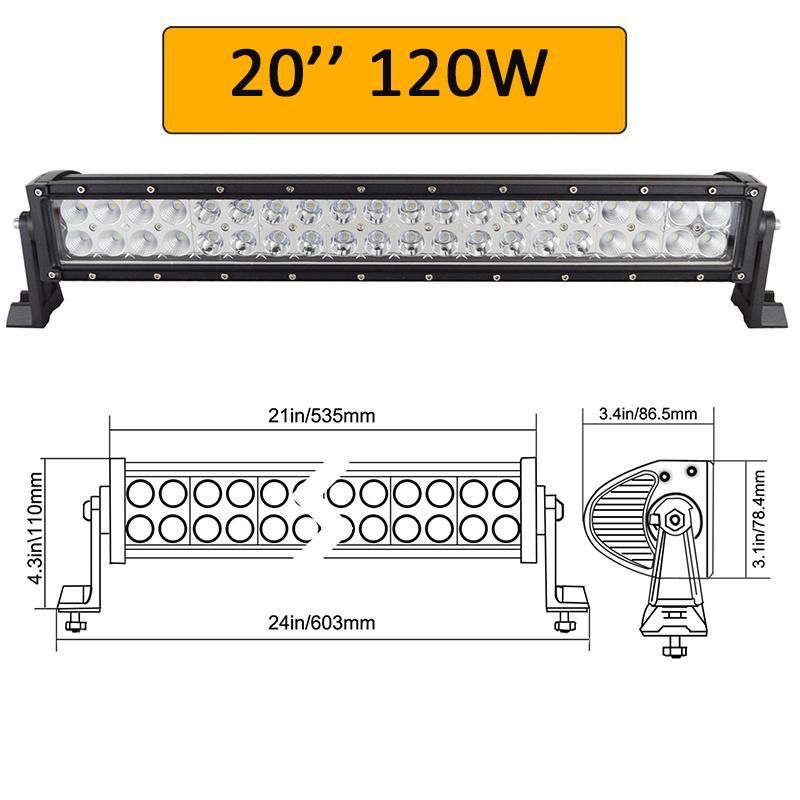 22 32 42 50 52′′ Inch Curved LED Light Bar Combo LED Work Light Bar Driving Offroad Car Truck 4X4 SUV ATV 12V 24V