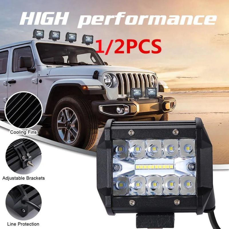 200W 4in Car LED Work Light Bar Driving Lamp for Offroad Boat Tractor Truck 4X4 SUV Fog Light 12V 24V Headlight for LED Bar