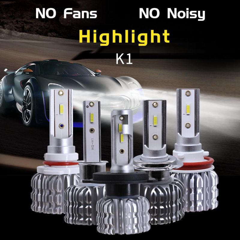 New Product K1 LED Headlight H7 H4 Car LED Spotlight H7 H1 H3 H11 9005 Headlight Auto Lights Hb4 H8 Hb3 9012 12V 24V Auto Lamps