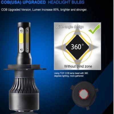 High Power 12V 24V Four Sides Light H1 H4 H7 Car LED Headlight