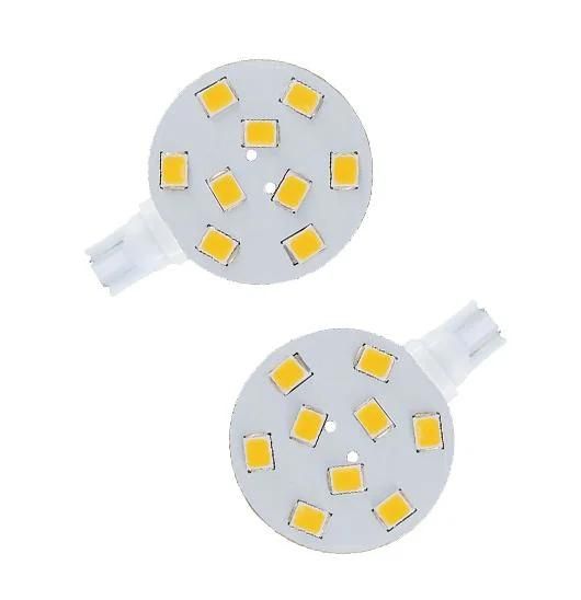 2W Round LED T10 Bulb Medium Base Car Lights