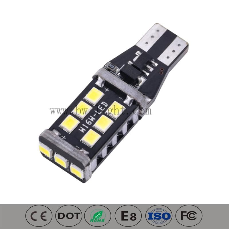 T15 High Power 2835 15-SMD Backup Light Auto LED Bulbs