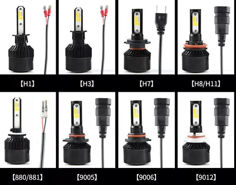 High Power Four Color Car LED Headlight 880 H11 9005 Hb3 9006 Super Bright Four Color Flashing Front Fog Light LED Headlight Bul