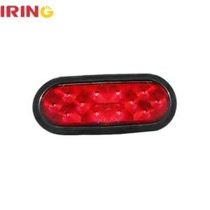 Waterproof Oval LED Stop Red Auto Brake Tail Lights for Truck Trailer with DOT (LTL1655R)