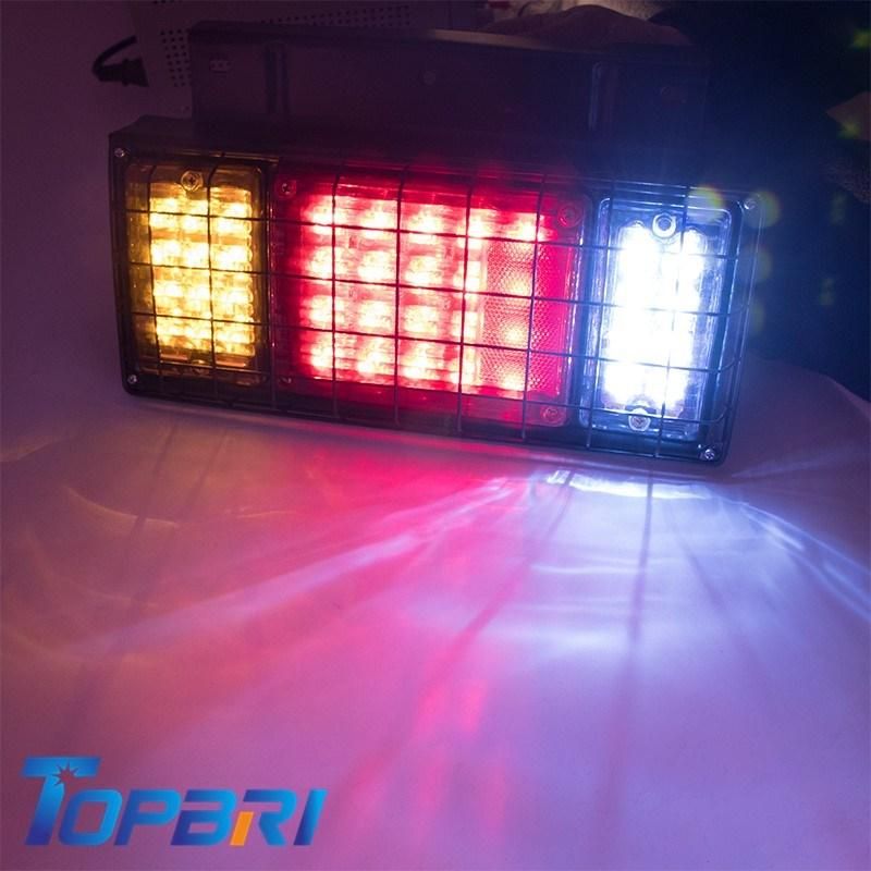 13.5inch Truck Trailer LED Stop Tail Rear Light with Mesher