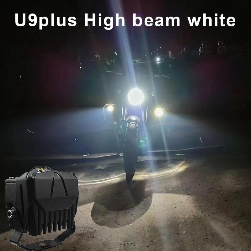 U9plus Offroad LED Light with Motorcycle Headlight High Beam White