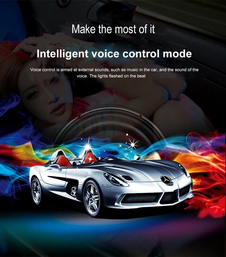 Music Control Auto LED Lighting System Car Interior Atmosphere LED Strip Lights Car LED