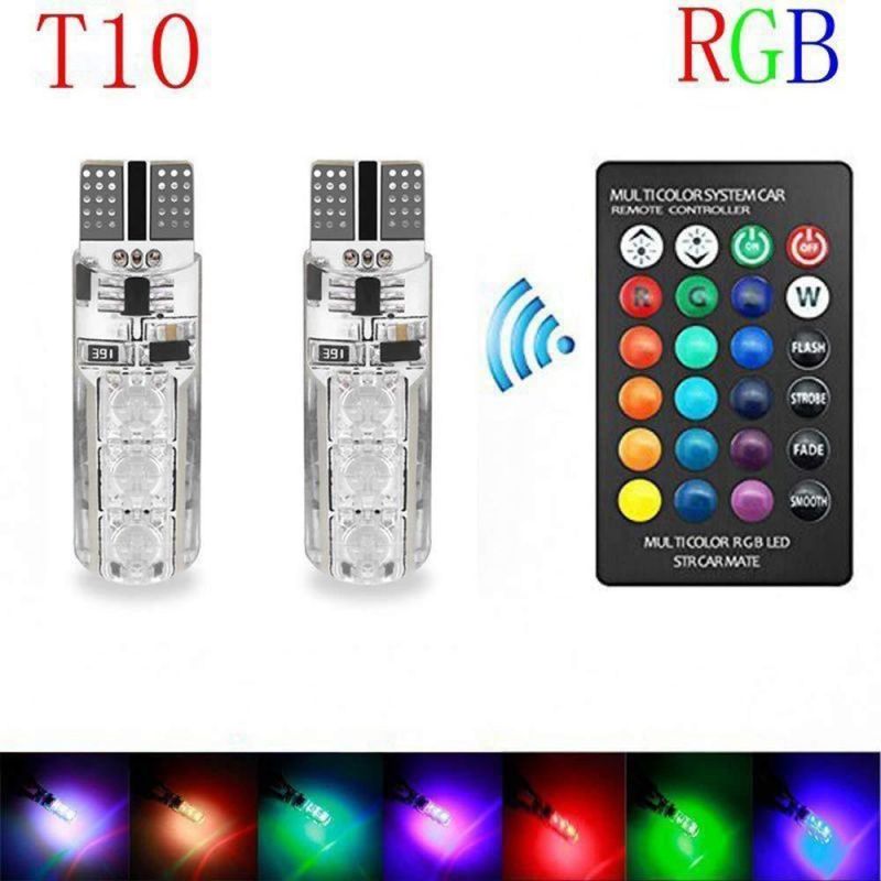 Big Manufacturer 6SMD 6SMD 5050 LEDs RGB T10 Silicone LED Car Light Interior for Vehicles