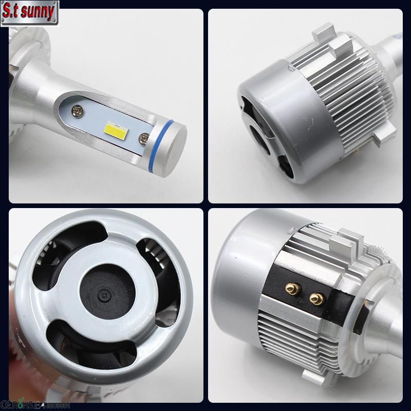 G2 Golf7 H7 LED Headlight Bulbs 36W 3800lm 6000K Aluminum Build-in Fan High Beam Daytime Driving Light Car LED Headlight