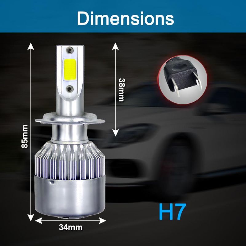 Wholesale Cheap C6 Auto H1 H3 H11 H13 9007 9005 9006 Hb3 Hb4 5202 H4 H7 LED Headlight LED Car Light Lamp 72W 8000lm