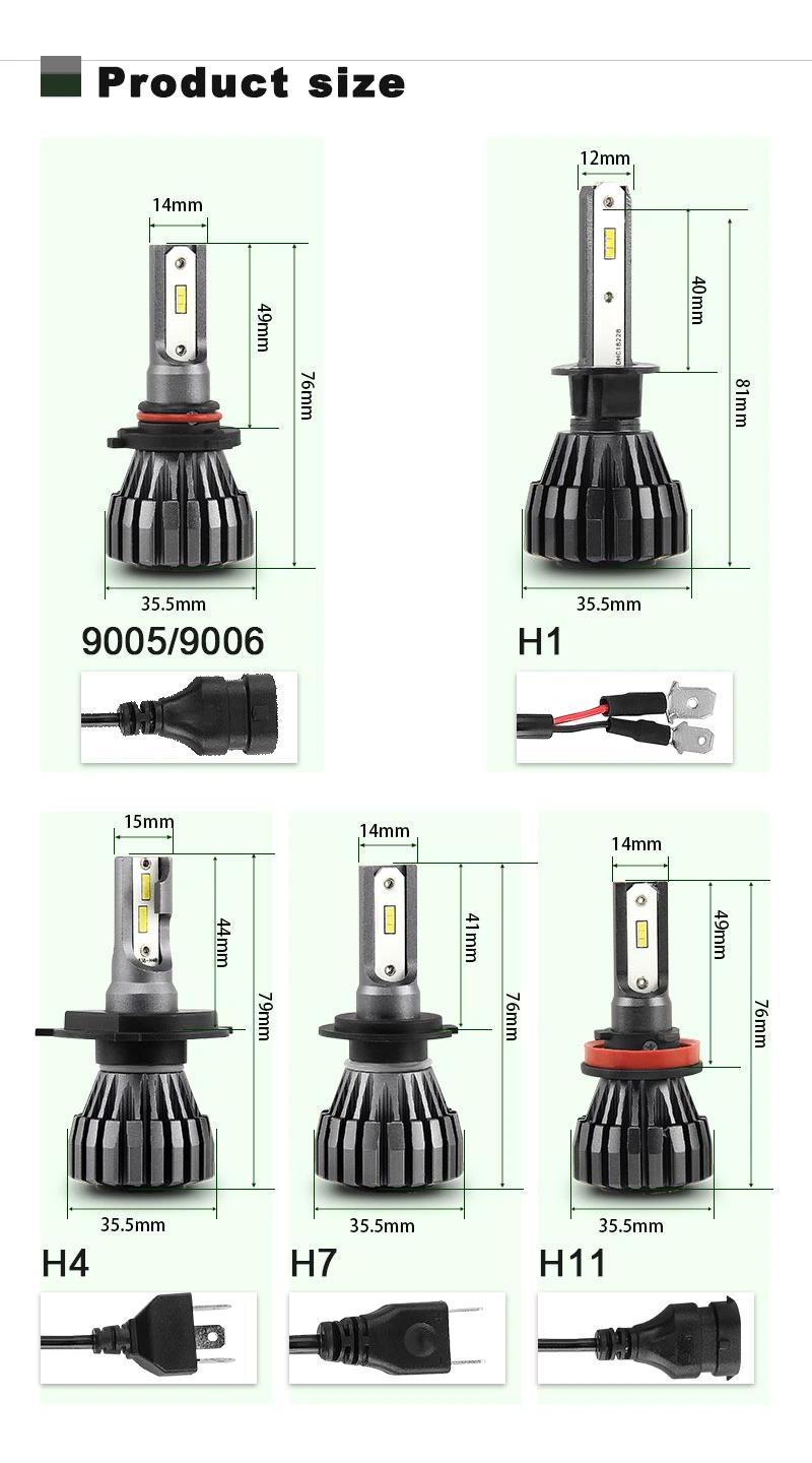 Motorcycle Spare Part H7 H4 LED Headlight Lamp Auto Lamps