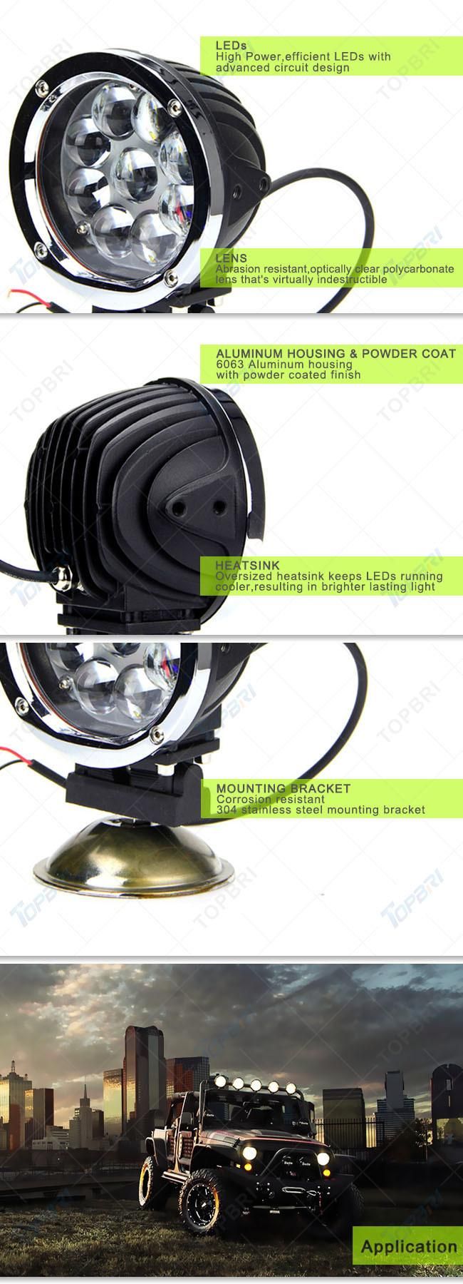 45W 4D Auto 4X4  Motorcycle LED Car Headlight for Jeep