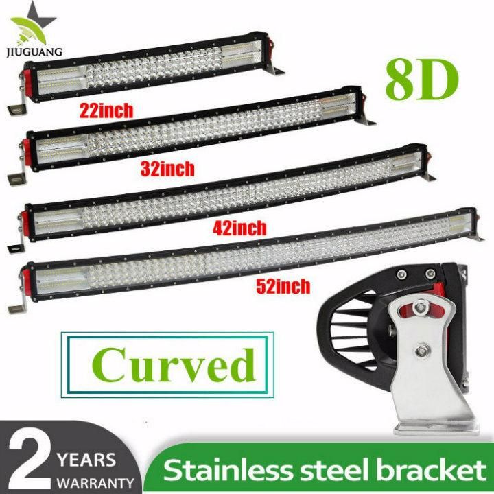 Factory 42" 50" 52" 22 Inch 4 Row Waterproof 12D CREE Curved Barra De Luz De LED Auto Car LED Light Bar for 4X4 Jeep Driving Work