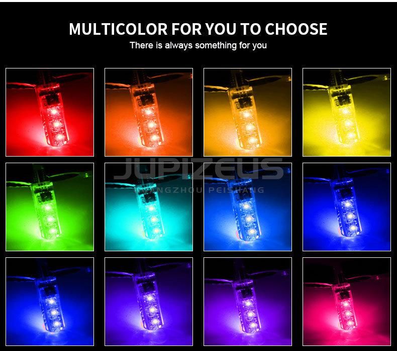 T10 5050 6SMD Remote Control T10 LED RGB Light Bulb LED Lamp Auto Car LED Interior LED T10