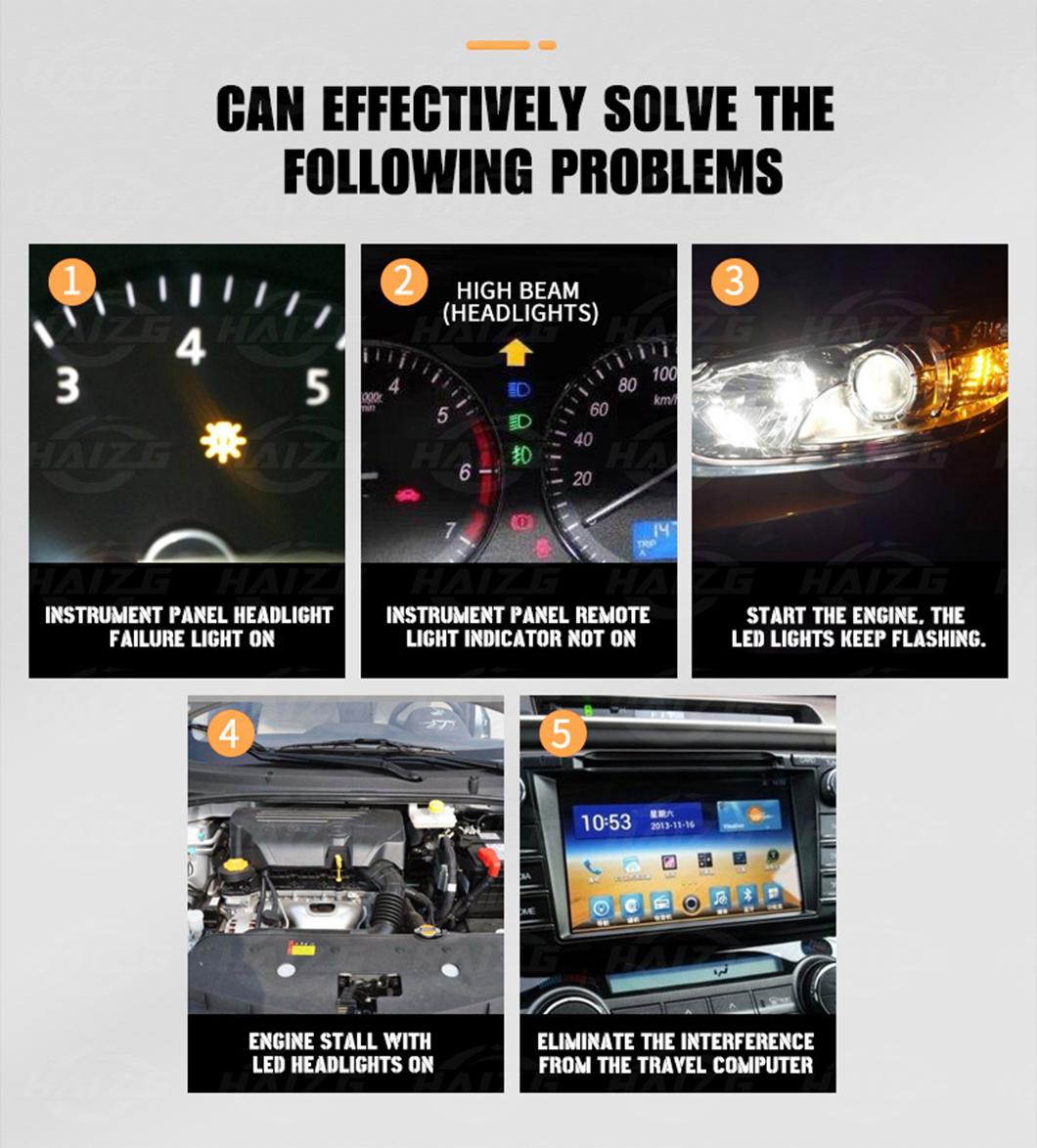 Haizg Hot Sale LED Headlight Bulbs 50W 10000lm 6000K H11 9006 Hb4 9005 Hb3 H3 H7 Canbus LED Light H4 H1 Headlight Kit Auto Lighting System