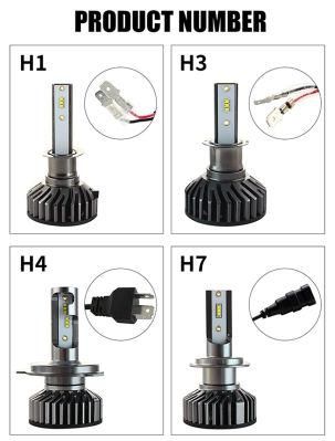 F2 Zes Chip 8000lm High Power 40W LED Headlight H1 H4 H7 H11 9005 9006 Auto Parts LED Headlights