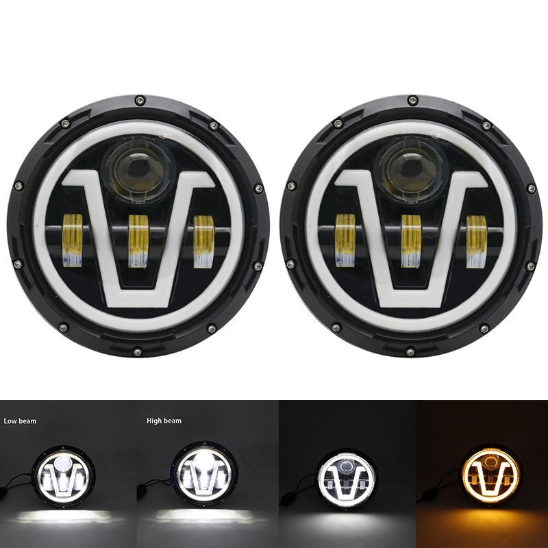 7 Inch 45W Round CREE Offroad LED Headlights with DRL