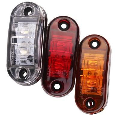 2.5inch Amber Red Oval 12V Marine Boat LED Side Marker Light Trailer Truck Fender Light