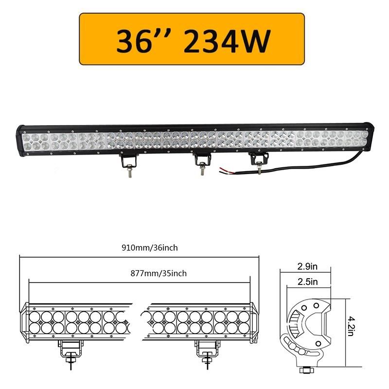 Carolyn 20′′126W LED Light Bar Truck Spare Parts Offroad LED Light Bar 22′′144W LED Work Light for Jeep Ford Car 4WD Truck SUV ATV