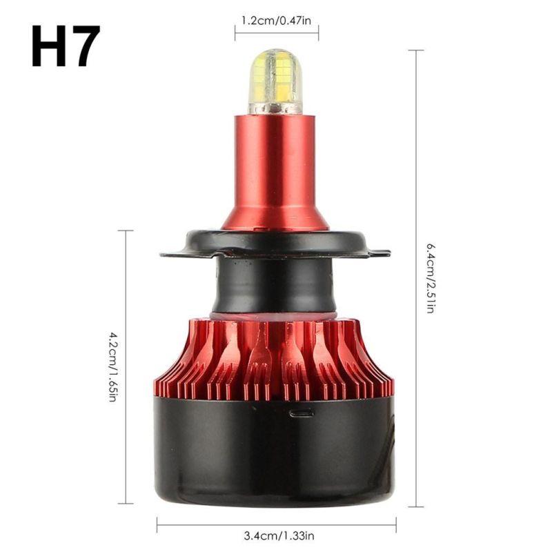 2PCS 8 Sides Car LED Headlights H1h3h4h7h11 Good Driving Light 9005 9006 Auto Light Conversion Kit